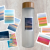 Stickers with Water Bottle Mockup