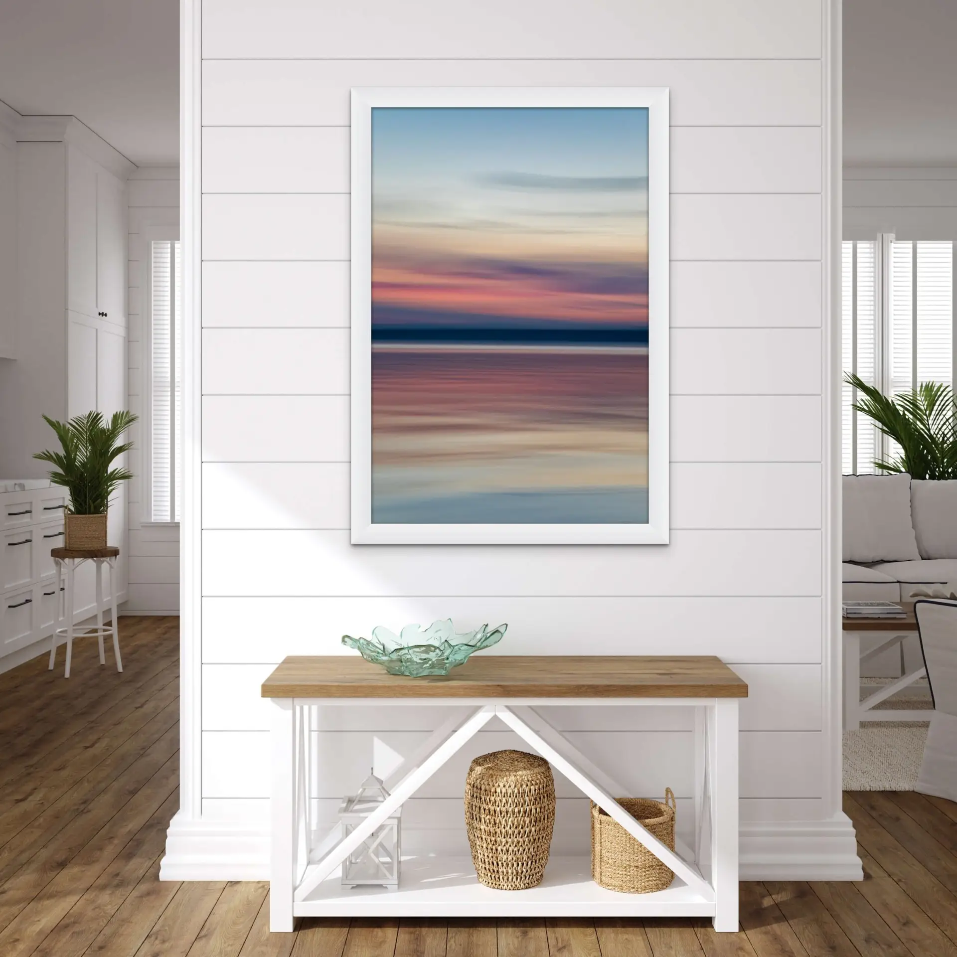 Modern Coastal fine art photography print in situ — melissa anne Pacific Northwest abstract coastal wall art